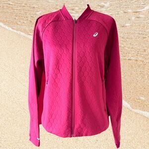 ASICS NEW Urban Racer Jacket NWOT Cordovan Berry Workout Quilted Sport